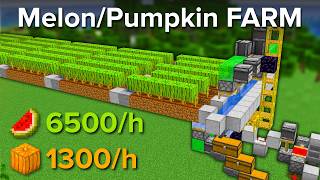 Minecraft Automatic MelonPumpkin Farm  6500 Per Hour [upl. by Fotinas884]