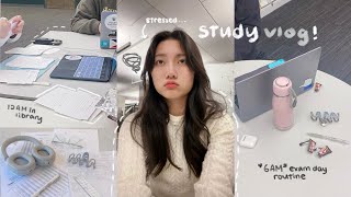 UNI vlog intense study edition 🎧 6AM exam prep 10 hour library session skipping class stress [upl. by Feodora]