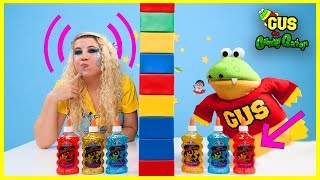 Twin Telepathy Slime Challenge  How to DIY Slime with Gus the Gummy Gator  Windy [upl. by Naitsabes]