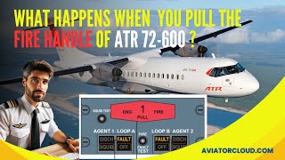 What happens when you pull the FIRE HANDLE of ATR 72600 Online Pre Type Rating Airline Prep CBT [upl. by Ttayw]