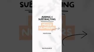 🤯 AddingSubtracting Mixed Numbers Math Back2Basics MixedNumbers [upl. by Nawd291]