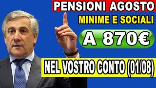 GRANDE NOTIZIA 0108 Aumenti delle Pensioni Minime Confermati per Agosto  Scopri i Dettagli [upl. by Essyla]