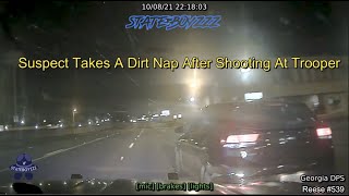 Fleeing Suspect Shoots Troopers Car During Pursuit  Georgia State Patrol [upl. by Eceirehs164]