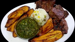 Filete Mignon con salsa chimichurri  carne asada [upl. by Tonkin191]