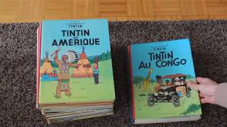 The complete collection of Tintin in french  La collection complète de Tintin en français [upl. by Anaahs798]