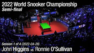 2022 World Snooker Championship Semifinal John Higgins vs Ronnie OSullivan Full Match 14 [upl. by Annawd817]