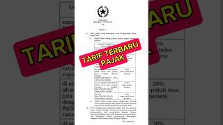 Tarif pajak terbaru ayosinaurek beritaterkini akuntansionline soalakuntansi ppnnews pajak [upl. by Ettenav]