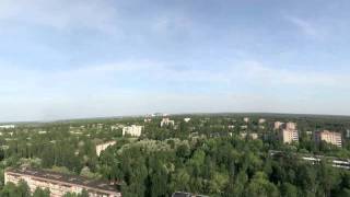 Chernobyl panorama from the Voskhod Building in Pripyat [upl. by Dracir753]