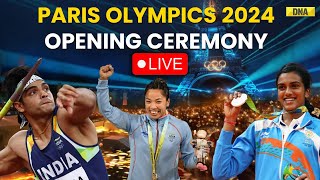 Paris Olympics 2024 Opening Ceremony Live PV Sindhu Sharath Kamal To Lead Indian Contingent India [upl. by Saoj]