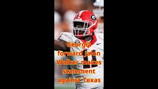 Georgia forward Jalon Walker makes statement against Texas We know the doubters are out there [upl. by Ithsav511]