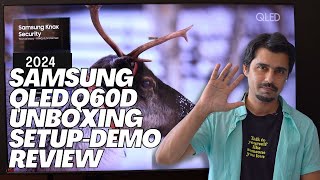 Samsung Q60D QLED 4K Smart TV Unboxing Setup Demo Review [upl. by Petracca]