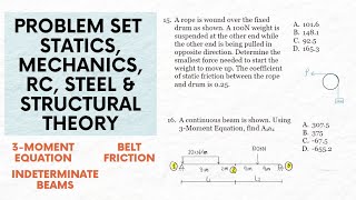 Problem Set  STATICS MECHANICS and STRUCTURAL THEORY [upl. by Izzy]