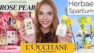 NEW LOCCITANE HERBAE SPARTIUM amp ROSE PEAR LIMITED EDITION FRAGRANCE REVIEW  Soki London [upl. by Purdy]