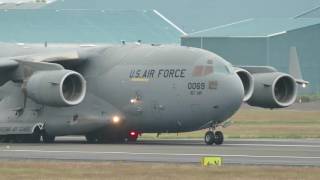 USAF C17 Prestwick Airport [upl. by Darach122]