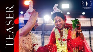 BEST BENGALI CINEMATIC WEDDING TEASER VIDEO in Shehnai Garden  Reetwika amp Siddharth [upl. by Intirb]