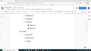 Elenchi numerati e puntati di Google Documenti [upl. by Korie]