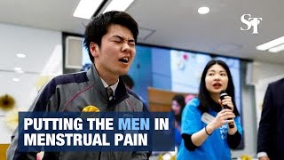 Japanese men experience simulated menstrual pain [upl. by Akibma109]