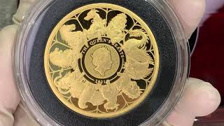 The Queens Beasts 2021 UK FiveOunce Gold Proof Coin quotTHE MEGA BEASTquot [upl. by Mcferren]