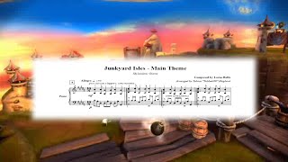 Skylanders Giants  Junkyard Isles  Main theme Piano Sheet Music [upl. by Monahon]