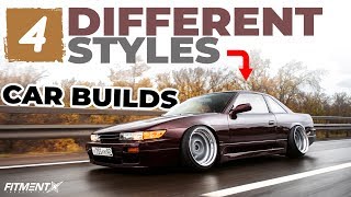 4 Different Styles Of Car Builds [upl. by Neerbas663]