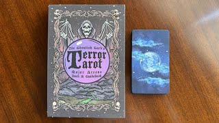 Honest Tarot Deck Review The Ghoulish Garb’s Terror Tarot Major Arcana Deck amp Guidebook [upl. by Gnehs]