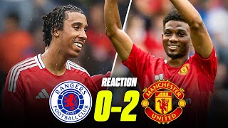 Leny Yoro SUPERB Debut Amad SHINES amp Sancho Returns  RANGERS 02 MAN UTD [upl. by Navanod]