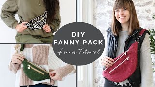 DIY Fanny Pack Featuring the Ferris Pattern Tutorial [upl. by Neahs]