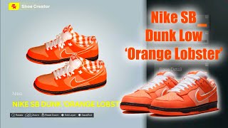 NBA 2K25 Shoe Creator  Nike SB Dunk Low Orange Lobster [upl. by Aym377]