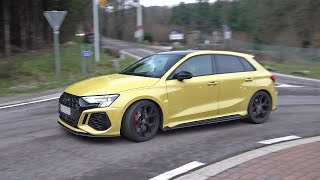 Audi RS3 Sportback  Sedan 8Y with Akrapovic Exhaust Lovely 5Cylinder Sounds [upl. by Letisha]