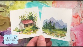 Water Coloring Painting Tutorial  Misty Forest Landscape  Watercolor Painting For Beginners  4 [upl. by Amaris]