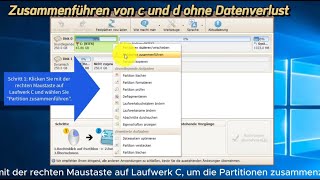 Zusammenführen von Laufwerken C und D ohne Formatierung oder Datenverlust [upl. by Mendelsohn486]