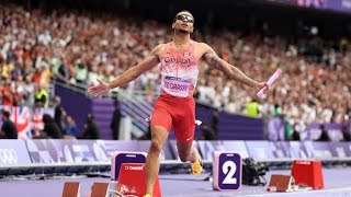 Andre De Grasse leads Canadas 4x100m relay team to stunning Olympic gold medal [upl. by Plerre622]