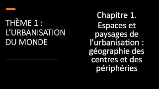 Géographie 4e Espaces et paysages de l’urbanisation  géographie des centres et des périphéries [upl. by Schmitz]