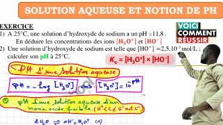 Solution AqueuseNotion de pHexo1corrigé [upl. by Peisch498]