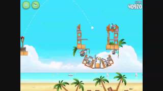 Angry Birds Rio  Golden Beachball Level 13  Walkthrough 3 Stars [upl. by Jurdi]