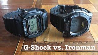 Clash of the Plastic Titans Casio GShock vs Timex Ironman Triathlon [upl. by Lattonia]