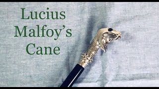 Lucius Malfoy’s Cane Wand Review  Noble Collection [upl. by Ahsikyw]