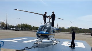 Bell 206A Helicopter Starting Ground Runs [upl. by Ehcnalb]