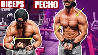 RUTINA DE PECHO Y BICEPS SIN SOLTAR EL PESO  Gymtopz [upl. by Ybbil881]