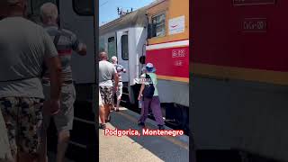 Off to airport by rare train shorts montenegro travel [upl. by Talyah]