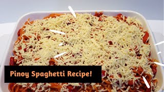 Easy Recipe 8  Pinoystyle Spaghetti  Cheesy Spaghetti [upl. by Lorenz307]