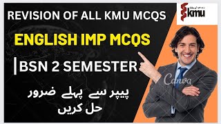 kmu english past papernursing english mcqsenglish 2 semester bsn mcqs [upl. by Oz]