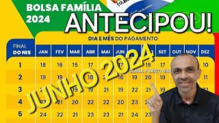 AGORA É OFICIAL SAIU O CALENDÁRIO JUNHO DO NOVO BOLSA FAMÍLIA 2024 COMPLETO ANTECIPADO [upl. by Alan]