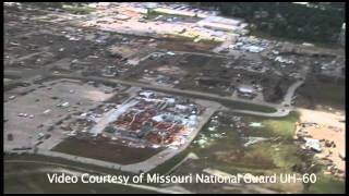 Aerial Footage of Joplin Tornado Damagemov [upl. by Atnovart]