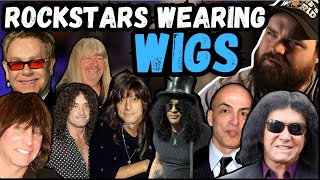 Musicians That Wear Wigs  Controversial Truth rockstars celebrities hairmetal wigs [upl. by Nnil]