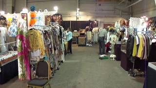 Vintage Fashion and Textile Show Sturbridge Massachusetts Antique Clothing [upl. by Oniliuqnart]