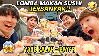 LOMBA MAKAN SUSHI TERBANYAK WASEDABOYS YANG KALAH BAYAR 😂  BACK TO JAPAN [upl. by Aisila]