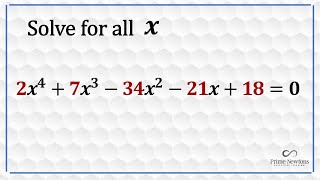 A Nonpalindromic Quartic Equation [upl. by Ellertal]