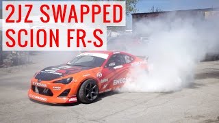 2JZ Swapped Scion FRS The How The Why The BURNOUT [upl. by Enihsnus863]