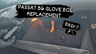 GLOVE BOX REMOVAL PASSAT B6 [upl. by Bryana]